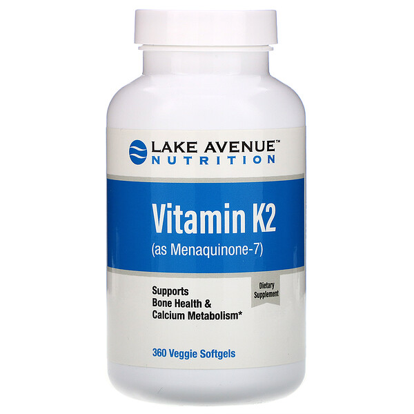 Lake Avenue Nutrition, Vitamin K2 (as Menaquinone7), 50 mcg, 360