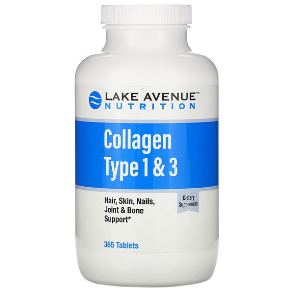 Lake Avenue Nutrition, Super Collagen+C, коллаген 1 и 3 типа, 1000 мг, 365 таблеток