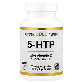 California Gold Nutrition, 5-HTP avec vitamine B6 et vitamine C, 60 capsules végétales