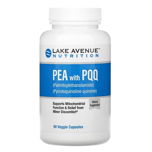 Lake Avenue Nutrition, PEA 600 mg, PQQ 20 mg, 90 Veggie Capsules