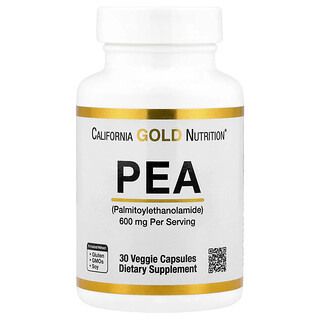 California Gold Nutrition, PEA (Palmitoyletanolamid), 30 veggiekapsler (300 mg per kapsel)
