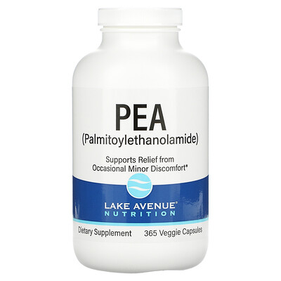 

Lake Avenue Nutrition, PEA (Palmitoylethanolamide), 365 Veggie Capsules