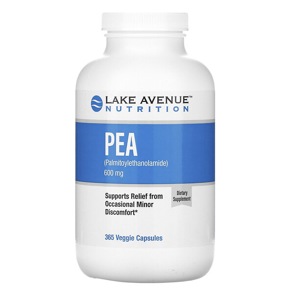 Lake Avenue Nutrition, PEA（棕榈酰胺乙醇），300 毫克，365 粒素食胶囊