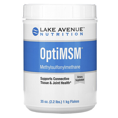 Lake Avenue Nutrition OptiMSM, хлопья, 1 кг (35 унций, 2,2 фунта)