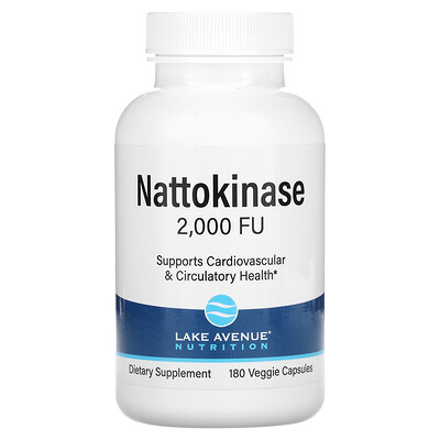 

Lake Avenue Nutrition Nattokinase 2 000 FU 180 Veggie Capsules