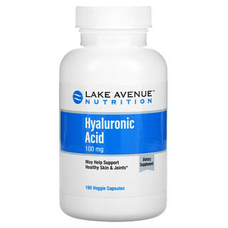 Lake Avenue Nutrition, Acide hyaluronique, 100 mg, 180 capsules végétariennes