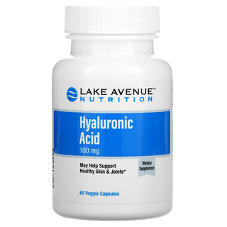 Lake Avenue Nutrition, Ácido Hialurônico, 100 mg, 60 Cápsulas Vegetais