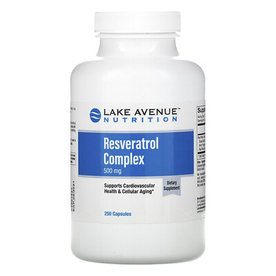 Lake Avenue Nutrition комплекс с ресвератролом, 500 мг, 250 капсул