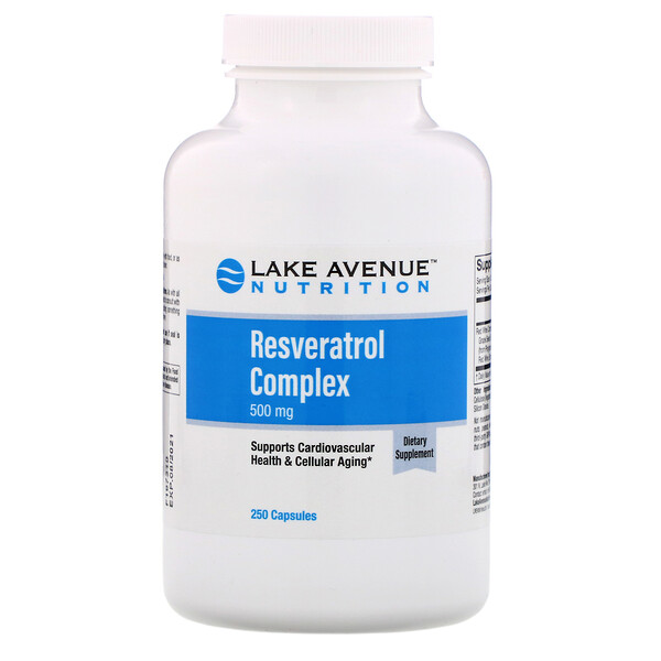 Lake Avenue Nutrition, Resveratrol Complex, 500 mg, 250 Capsules iHerb