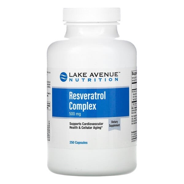 Lake Avenue Nutrition, レスベラトロール複合体、500mg、250粒