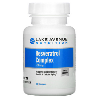 Lake Avenue Nutrition, 白藜蘆醇複合物，500 毫克，60 粒膠囊