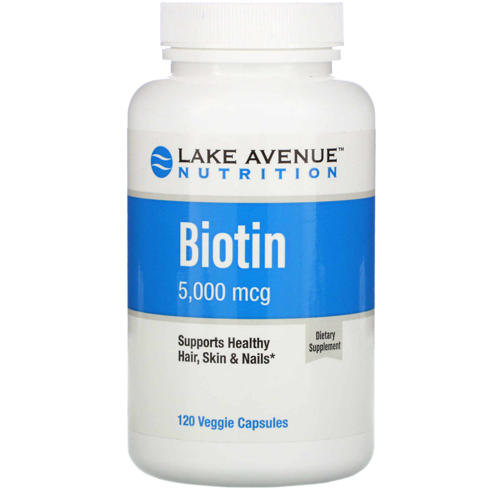 Biotin, 5,000 mcg, 120 Veggie Capsules 898220016754 | eBay