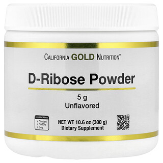 California Gold Nutrition, D-Ribose Powder, Unflavored, 10.6 oz (300 g)
