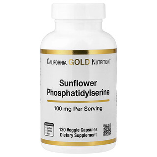 California Gold Nutrition, Zonnebloemfosfatidylserine, 100 mg, 120 vegetarische capsules