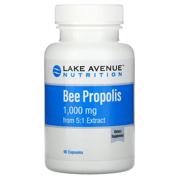 Lake Avenue Nutrition, Bee Propolis, Bienenpropolis, 5:1 Extrakt, entspricht 1.000 mg, 90 vegetarische Kapseln