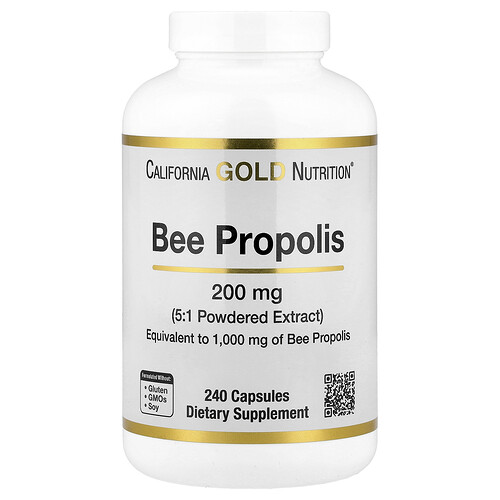California Gold Nutrition Bee Propolis, 1,000 mg, 240 Capsules