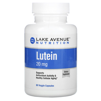 

Lake Avenue Nutrition лютеин, 20 мг, 60 растительных капсул
