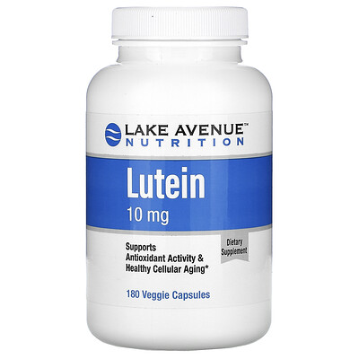 Lake Avenue Nutrition лютеин, 10 мг, 180 растительных капсул