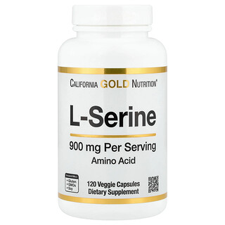 California Gold Nutrition, L-serin, 900 mg, 120 vegetarijanskih kapsula