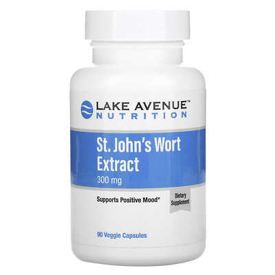 Lake Avenue Nutrition экстракт зверобоя, 300 мг, 90 растительных капсул