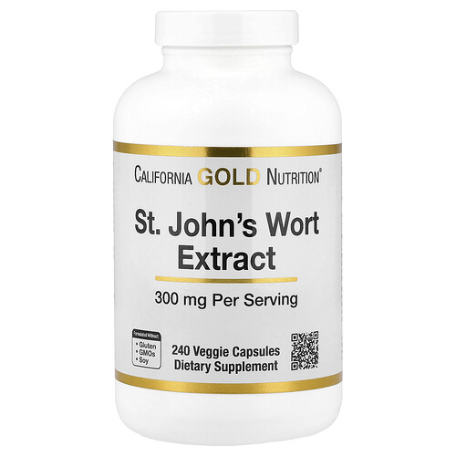 California Gold Nutrition St. John's Wort Extract, 300 mg, 240 Veggie Capsules