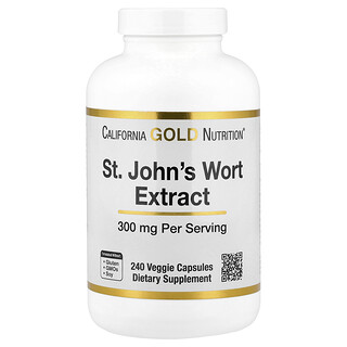 California Gold Nutrition, St John's Wort Extract, 300 mg, 240 Veggie Capsules