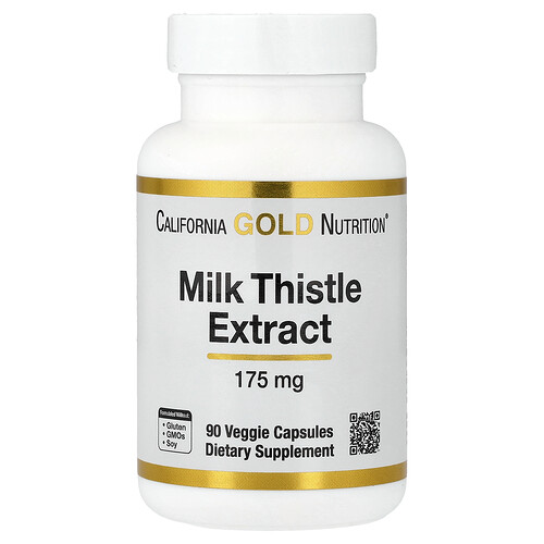 California Gold Nutrition Milk Thistle Extract, 175 mg, 90 Veggie Capsules