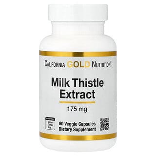 California Gold Nutrition, Milk Thistle Extract, 175 mg, 90 Veggie Capsules