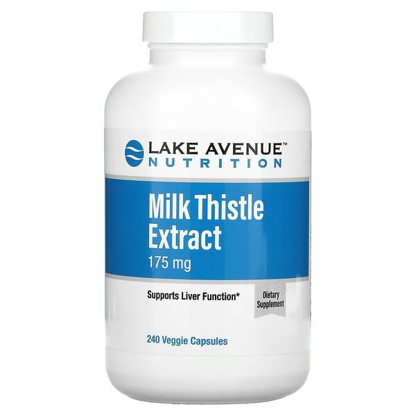 Lake Avenue Nutrition, Extracto de cardo mariano, 175 mg, 240 cápsulas vegetales
