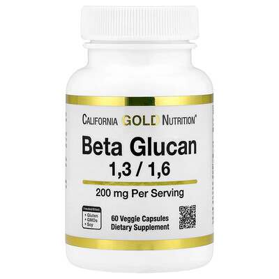 Product Image for California Gold Nutrition, Beta Glucan 1-3, 1-6, 200 mg, 60 Veggie Capsules
