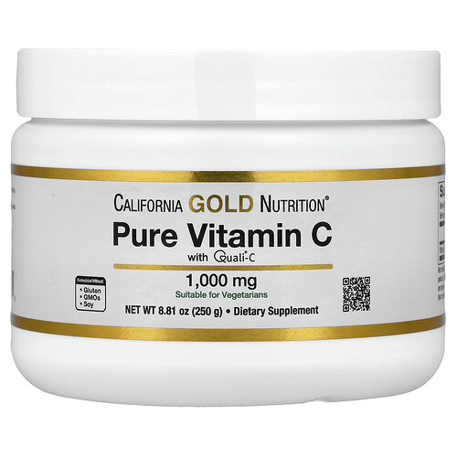 California Gold Nutrition ピュアビタミンC、Quali®-C パウダー、250g（8.81oz）