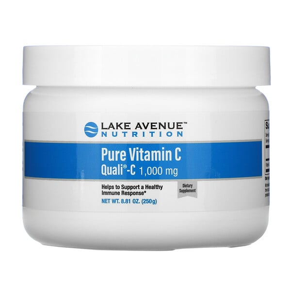 Lake Avenue Nutrition, Pure Vitamin C Quali-C Powder, reines Vitamin C-Pulver, 1.000 mg, 250 g (8,81 oz.)