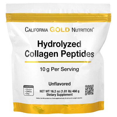 Lake Avenue Nutrition, Hydrolyzed Collagen Peptides, Type I & III, Unflavored, 1.01 lb (460 g)
