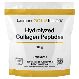 California Gold Nutrition, Hydrolyzed Collagen Peptides, Type I & III, Unflavored, 1.01 lb (460 g)