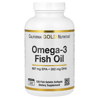 California Gold Nutrition, Omega-3-kalaöljy, 120 kalagelatiinipehmeää kapselia (1 250 mg per pehmeä kapseli)