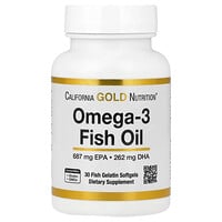 California Gold Nutrition, Omega-3 鱼油，30 粒鱼明胶软胶囊（每粒软胶囊 1,250 毫克）