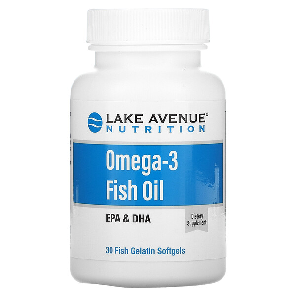  Omega-3 Fish Oil, 1250 mg, 30 Fish Gelatin Softgels