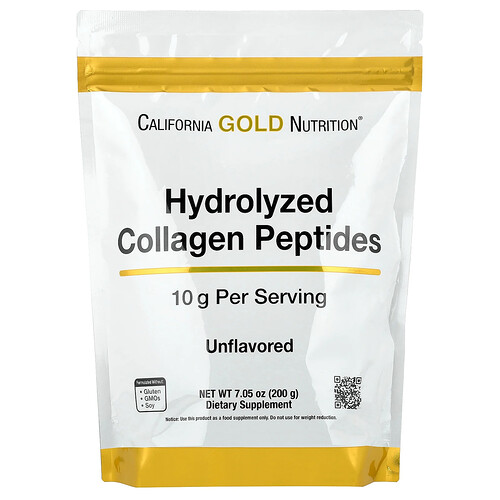 カリフォルニア ゴールド ニュートリション California Gold Nutrition, 加水分解コラーゲンペプチド、I型＆III型、無香料、200g