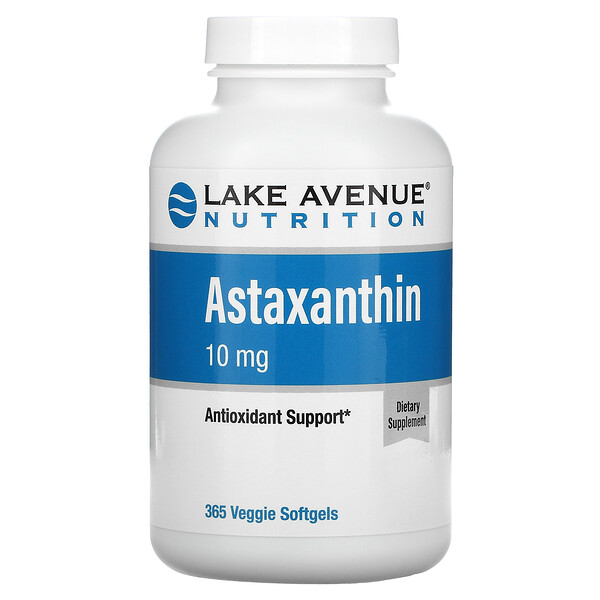 астаксантин, 10 мг, 365 растительных мягких таблеток