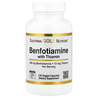 Product Image for California Gold Nutrition, Benfotiamine with Thiamine, 250 mg, 120 Veggie Capsules