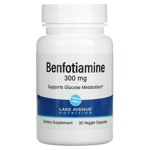 бенфотиамин, 300 мг, 30 растительных капсул