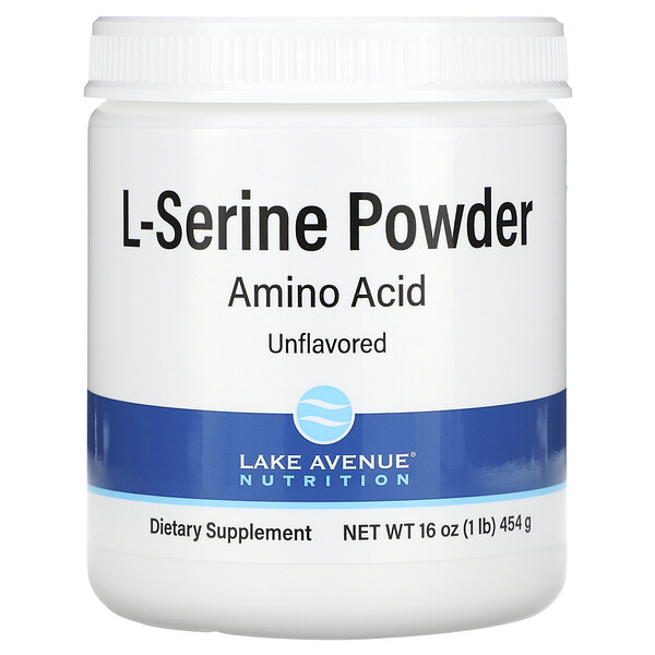 Lake Avenue Nutrition L-Serine, Unflavored Powder, 1 lb (454 g)