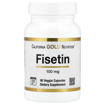 California Gold Nutrition, Fisetina, 100 mg, 90 cápsulas vegetales