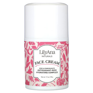 Lilyana Naturals, フェイスクリーム、ローズ＆ザクロ、48g（1.7オンス）