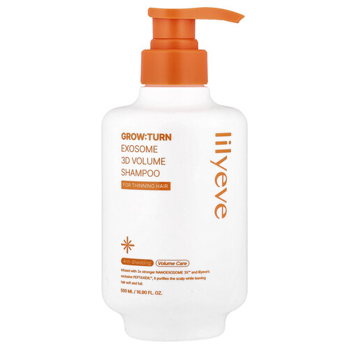 Lilyeve, Grow:Turn Exosome 3D Volume Shampoo, für dünner werdendes Haar, 500 ml