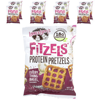 Lenny & Larry's, Fitzels™, Pretzel Protein, Semuanya Bagel, 8 Bungkus, Masing-Masing 85 g (3 ons)