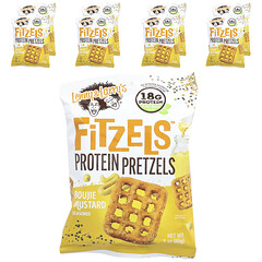 Fitzels™, протеїнові кренделі, бужі з гірчицею, 8 пакетиків по 85 г