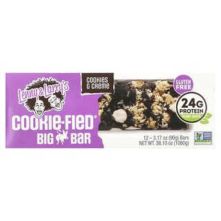 Lenny & Larry's, Barrita grande Cookie-Fied®, Galletas con crema, 12 barritas, 90 g (3,17 oz) cada una