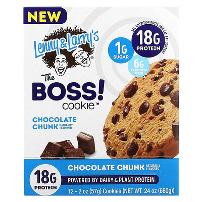 

Lenny & Larry's The BOSS Cookie Chocolate Chunk 12 Cookies 2 oz (57 g) Each