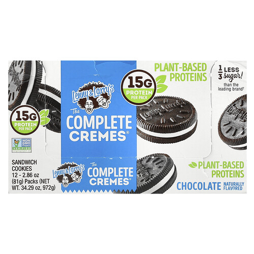 Lenny & Larry's, The Complete Cremes®, Sandwich-Cookies, Schokolade, 12 Packungen, je 81 g (2,86 oz.).